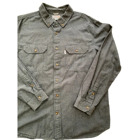 EUC Carhartt Mens Relaxed Fit Long Sleeve Button Down XL - Picture 1 of 4